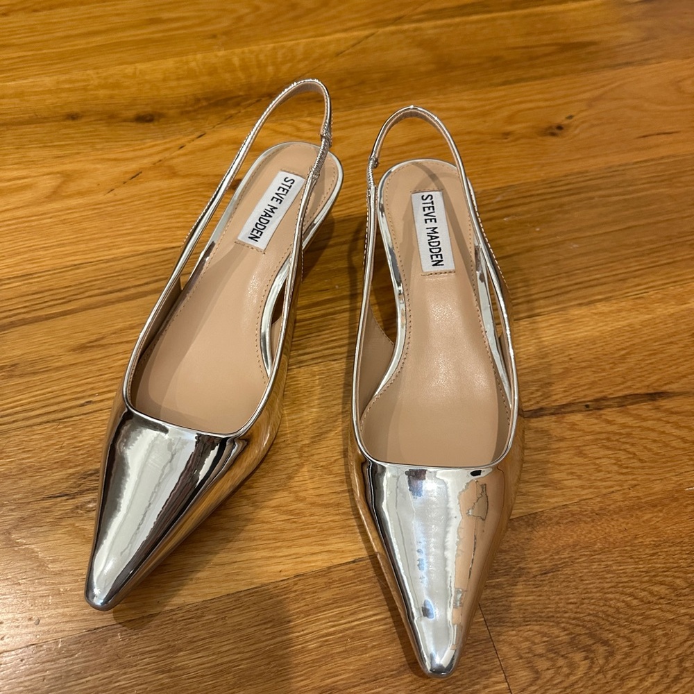 Kari silver heels